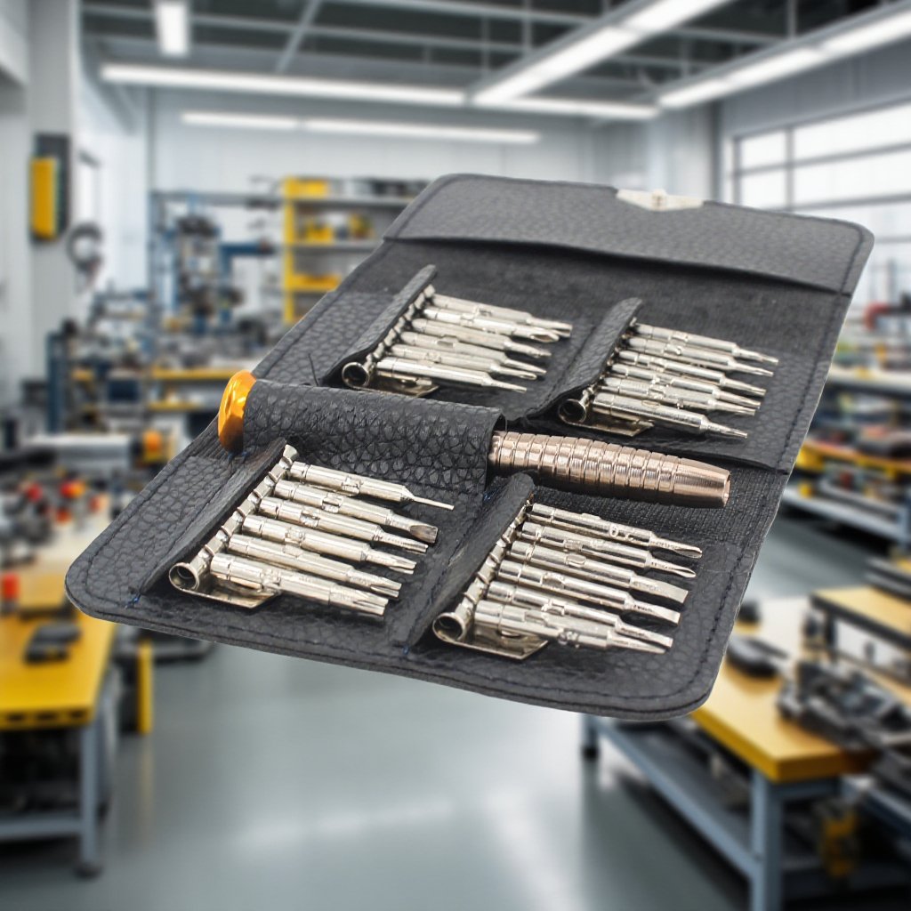 Professional screwdriver set with 25 bits