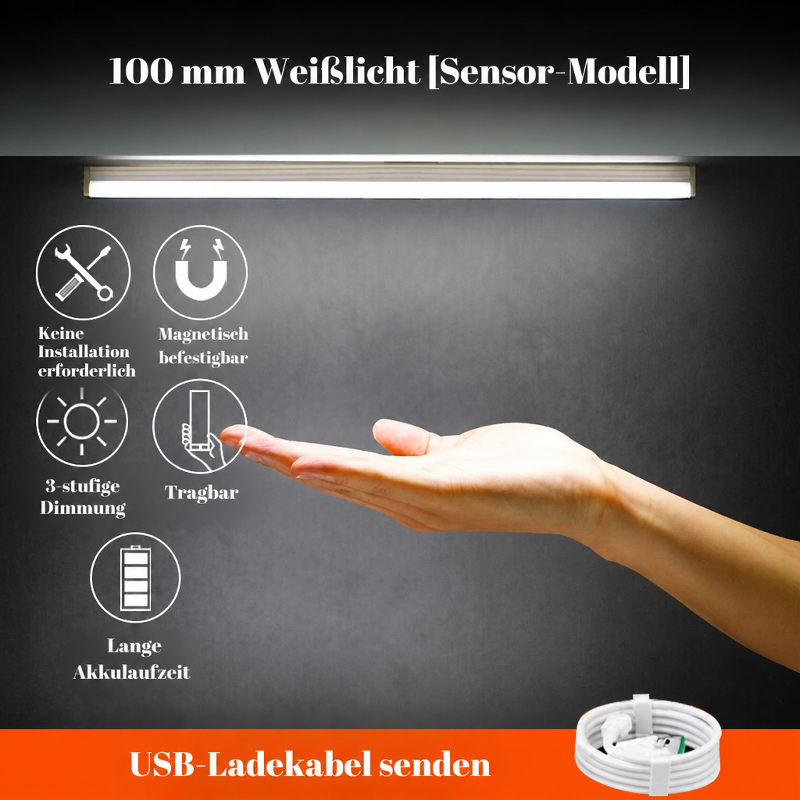 Intelligente LED-Nachtleuchte mit Bewegungserkennung, Magnetstreifen und kabelloser Funktion