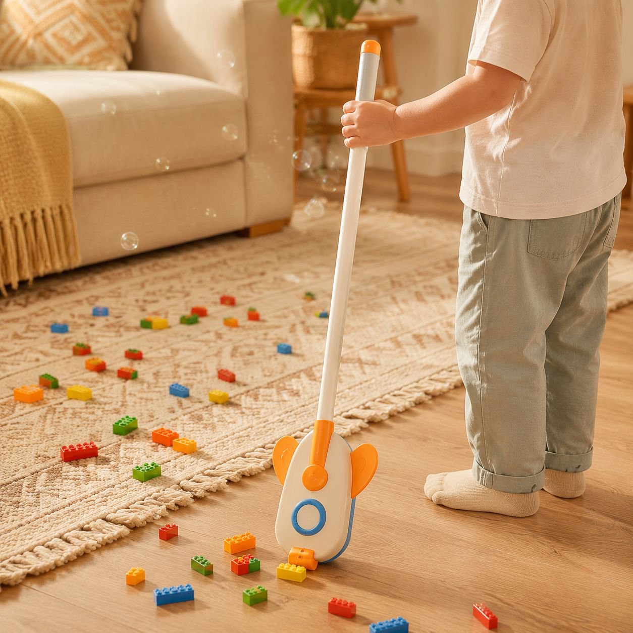 Ensemble de trois pièces balai, pelle et serpillière pour bébés