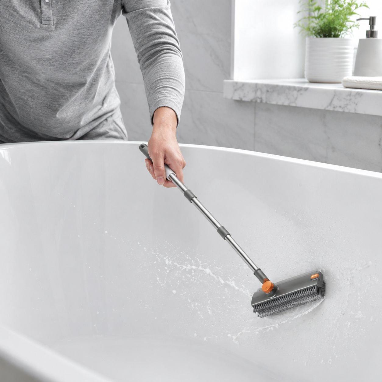Multi-purpose floor brush for corners