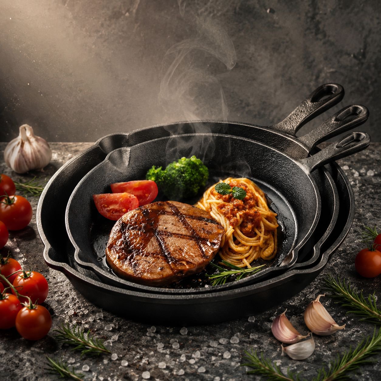 Thickened cast iron pan mini omelette pan uncoated pig iron physical non-stick cast iron pan