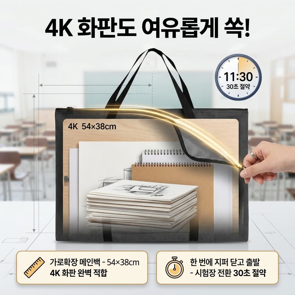 스케치 화판 전용 수납 가방 입시생 핸드캐리 크로스 화판 가방