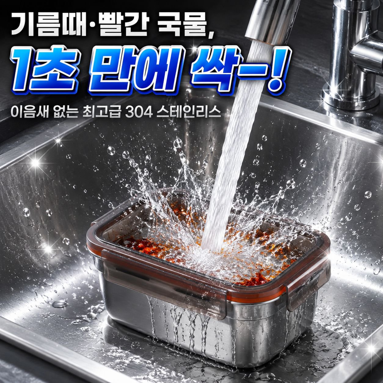 304 스테인리스 장방형 밀폐 보관 용기