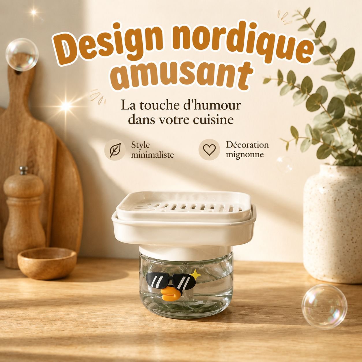 Bouteille de distribution de liquide vaisselle à pression pour usage domestique