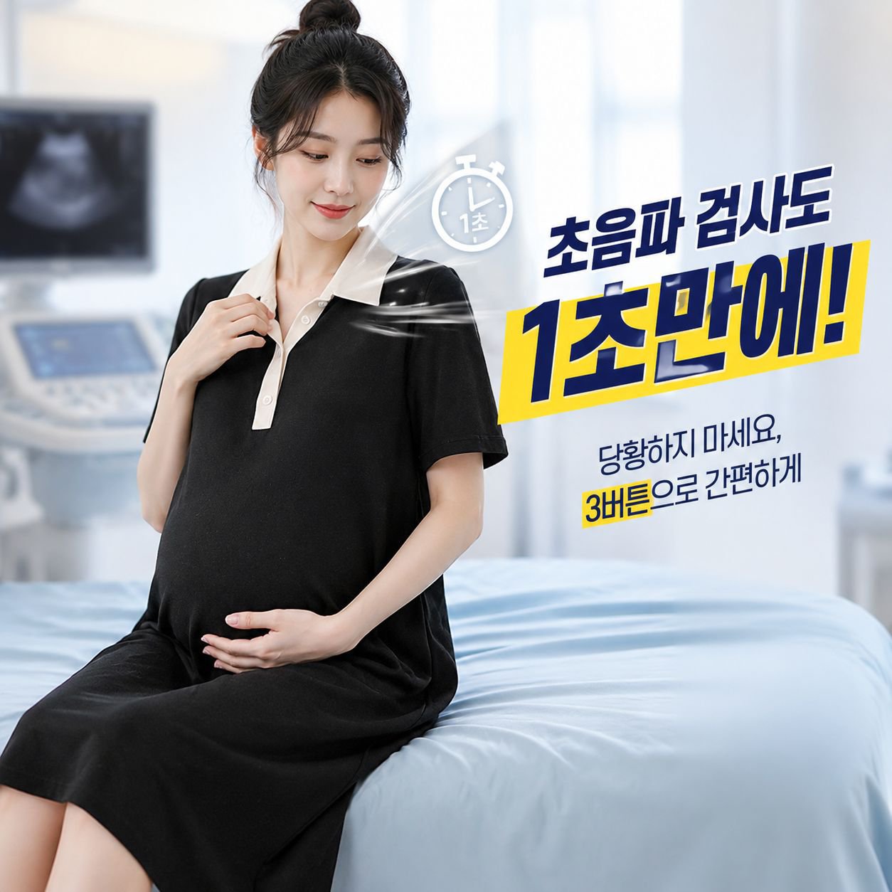 여름 임산부용 루즈 빅 사이즈 블랙 원피스
