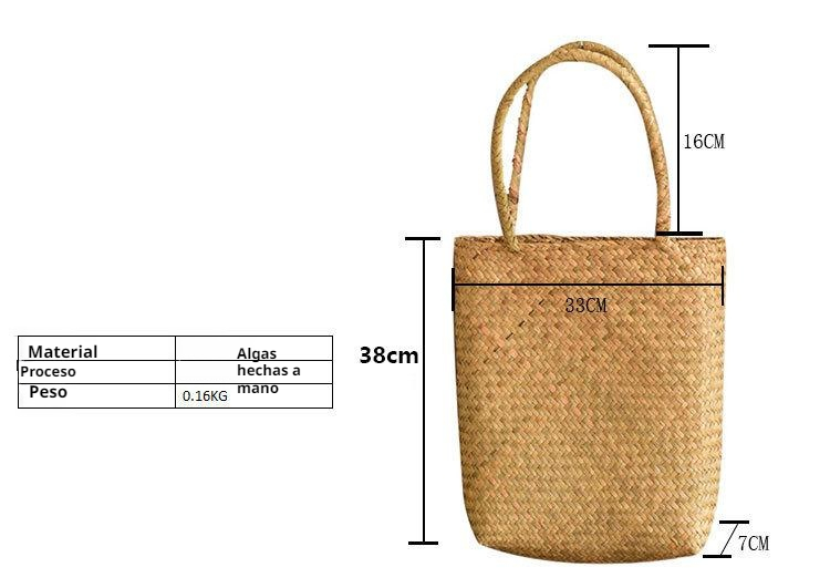 Bolso tejido a mano con diseño elegante y natural