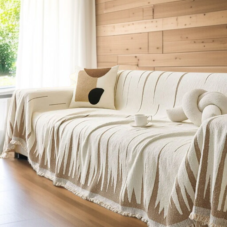 소파 담요로 집안 인테리어 완성