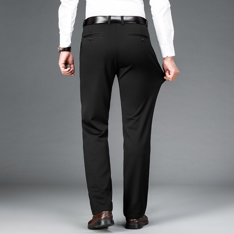 기모 도톰 일자 남바지 추동 와이드 빅사이즈 남성 캐주얼 팬츠 스판 입체 커팅 정장바지