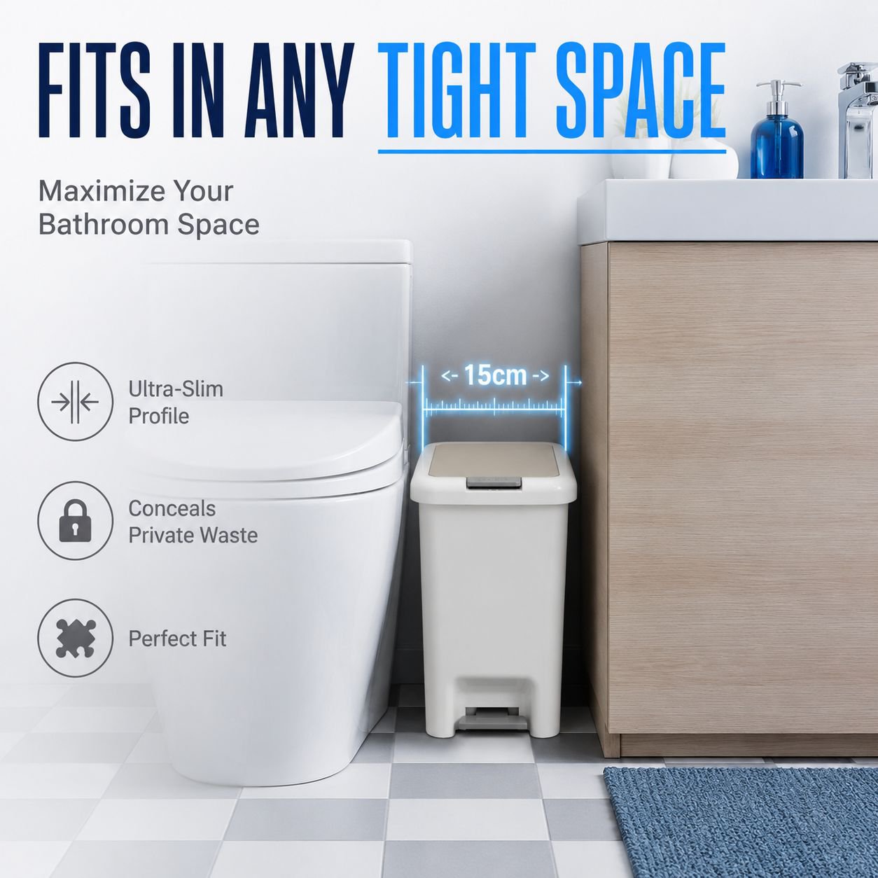 Household Odor-Proof Pedal Trash Bin with Lid