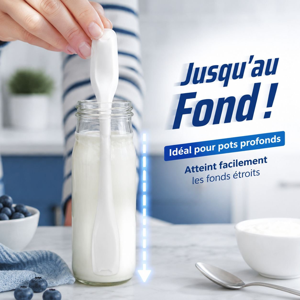 Spatule à beurre en silicone, mini cuillère à yaourt