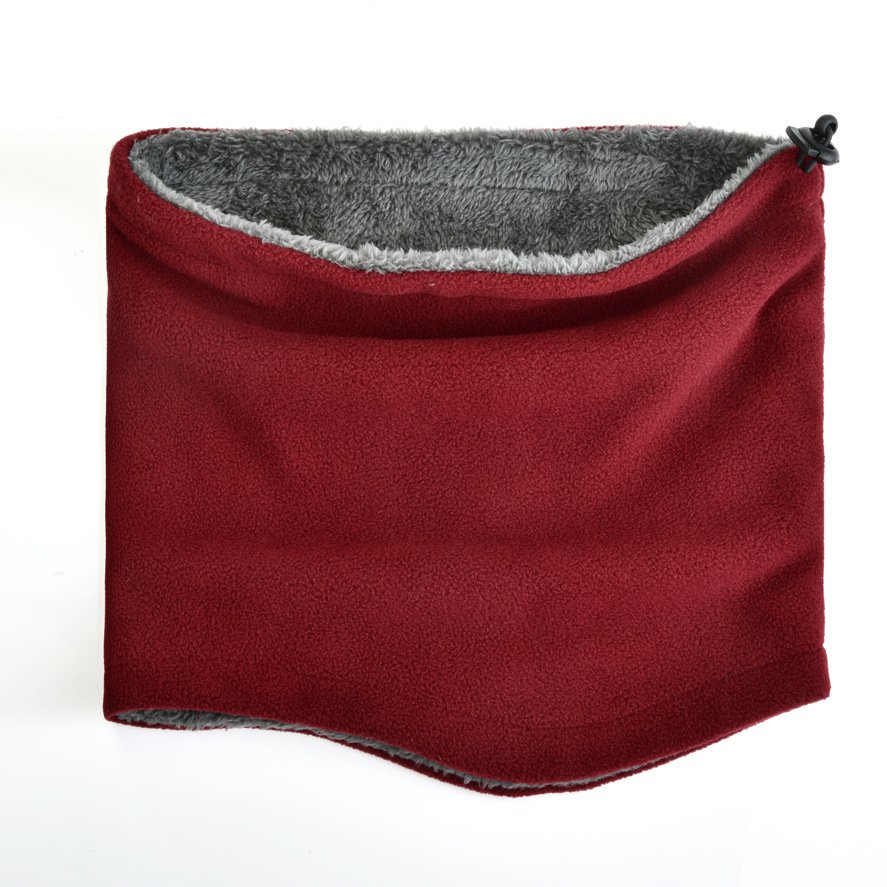 多用途で使える厚手フリースネックウォーマー帽子