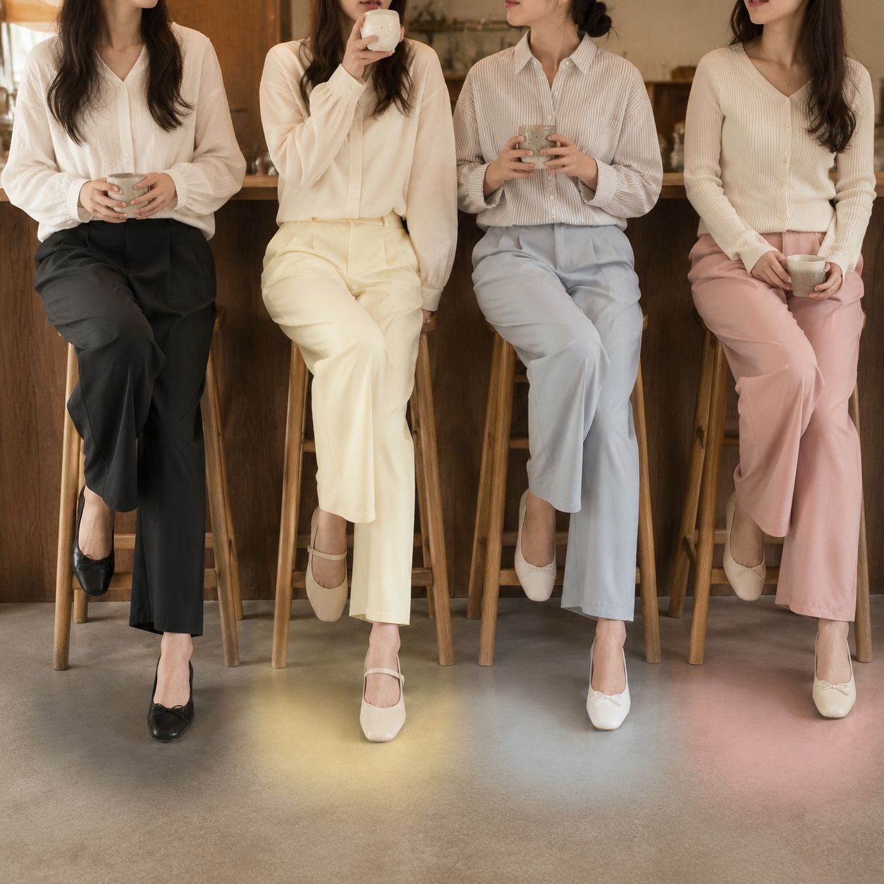 多様なシーンで使えるカジュアルストレートパンツ