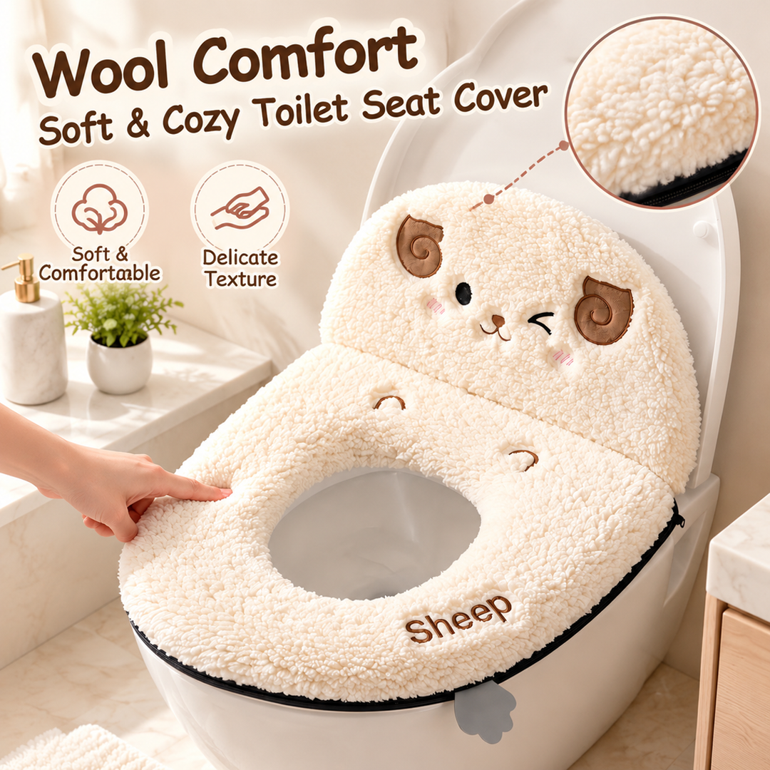New style toilet seat cushion, cute and thickened plush, washable, suitable for all seasons, perfect