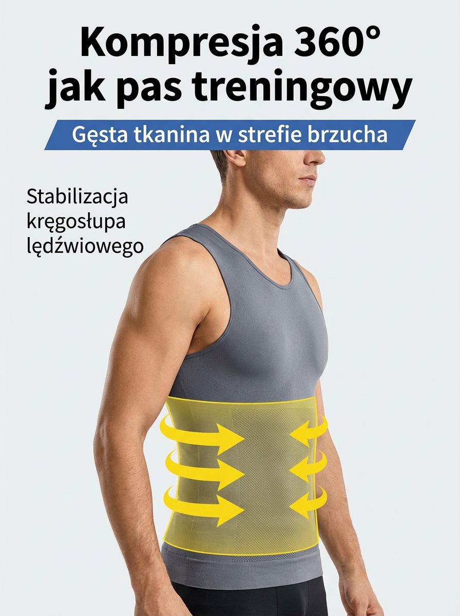 Kamizelka modelująca dla mężczyzn przemiana w mężczyznę w sekundę