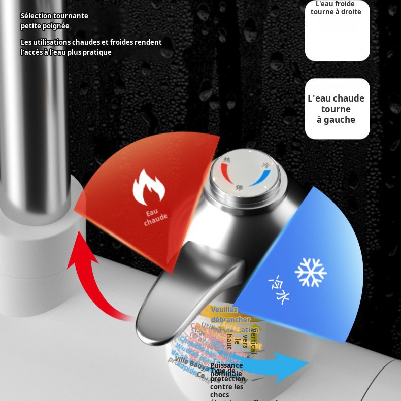 Robinet d'eau chaude électrique instantané 
