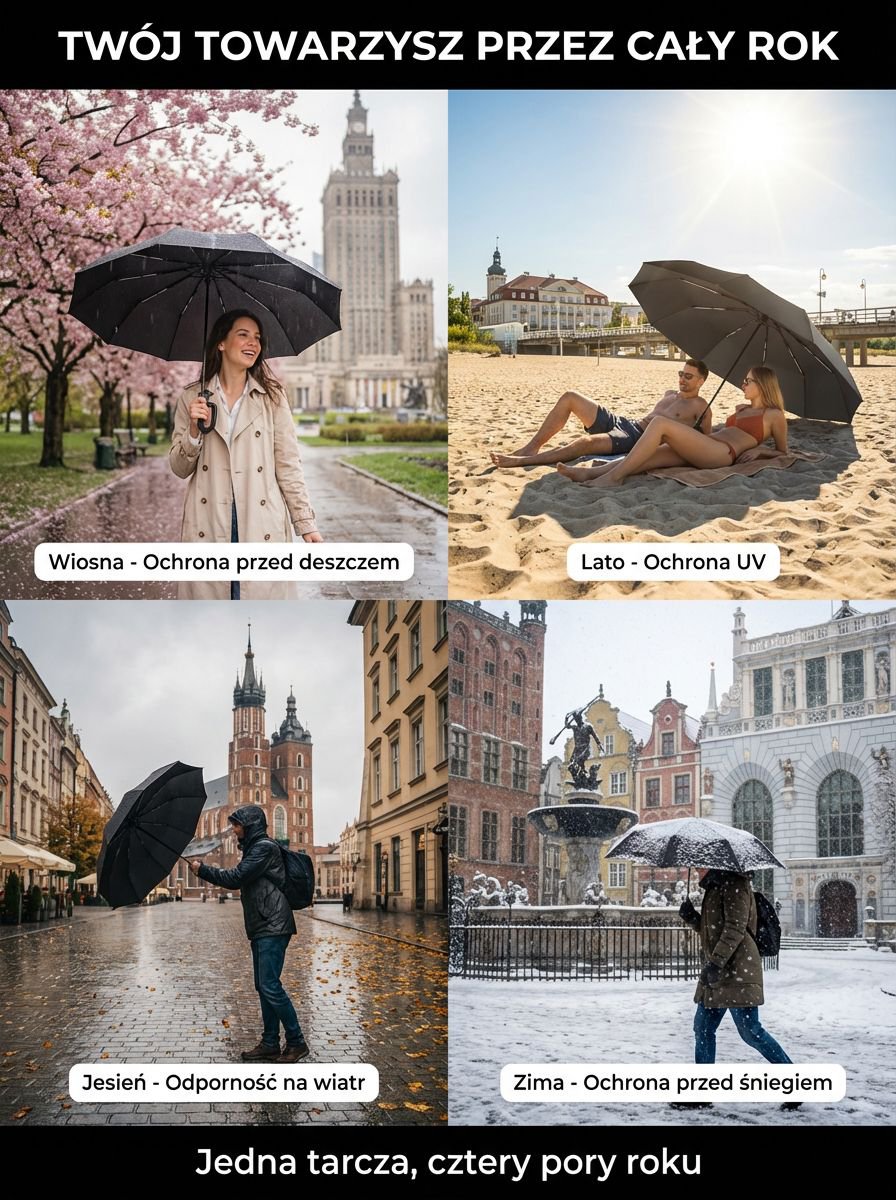 【0,5 sekundy na otwarcie】Parasol burzowy