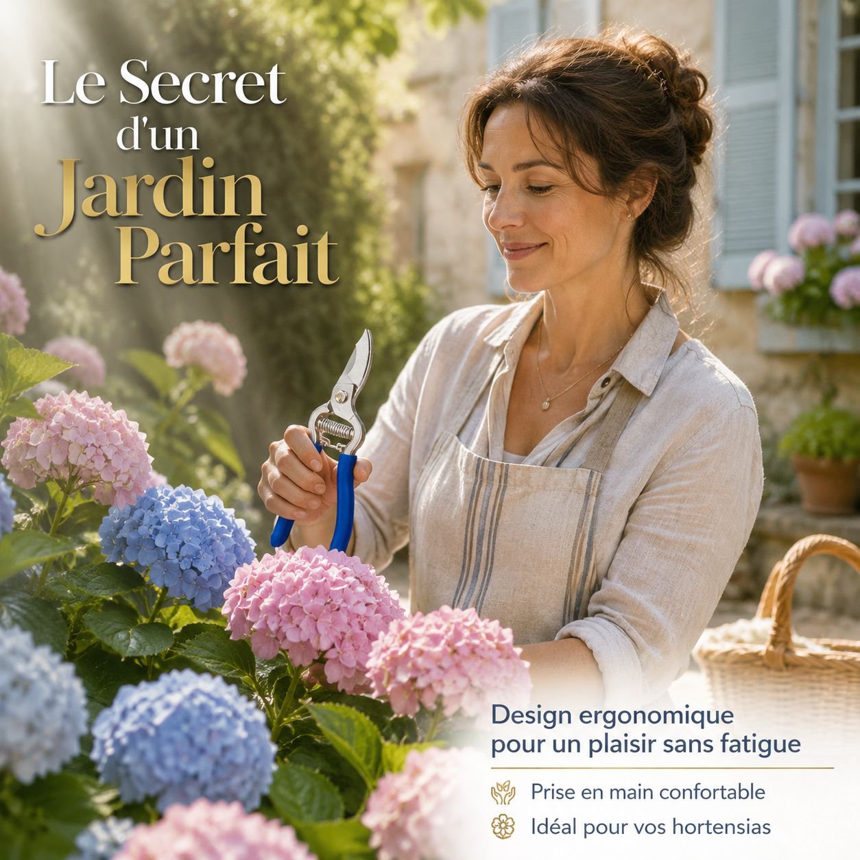 Sécateur de jardin, adapté à la taille des arbres fruitiers et des fleurs