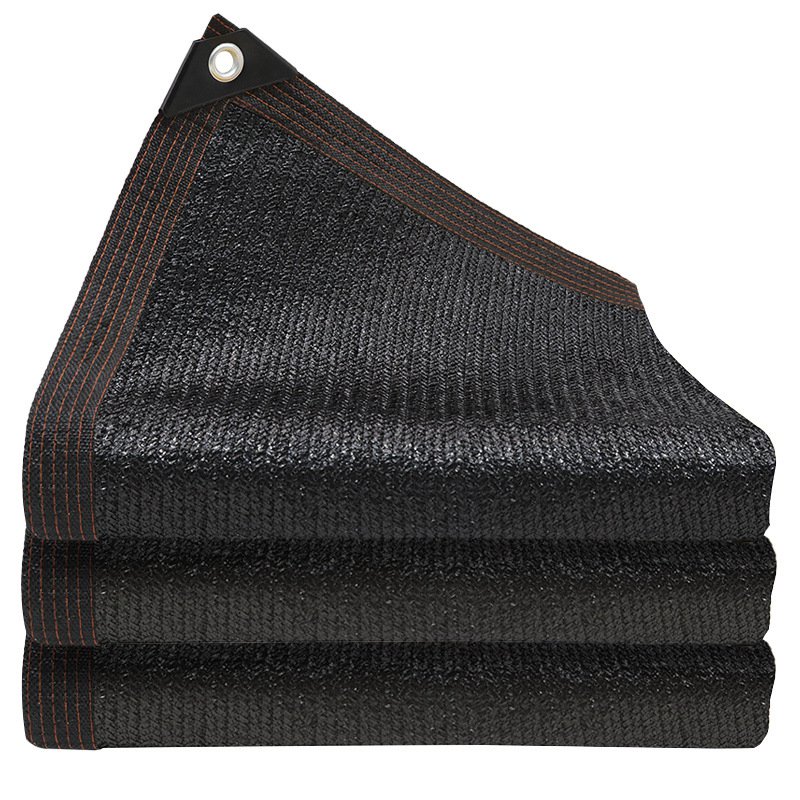 庭院用厚手黒色遮光ネット・縁取り強化・高密度穴加工