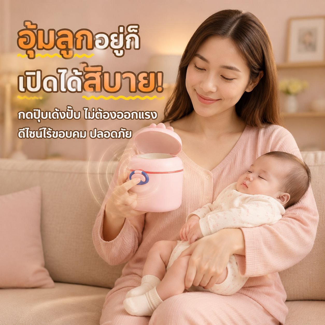 กล่องเก็บอาหารเสริมเด็ก แบบแบ่งส่วน พกพาสะดวก ปิดสนิท