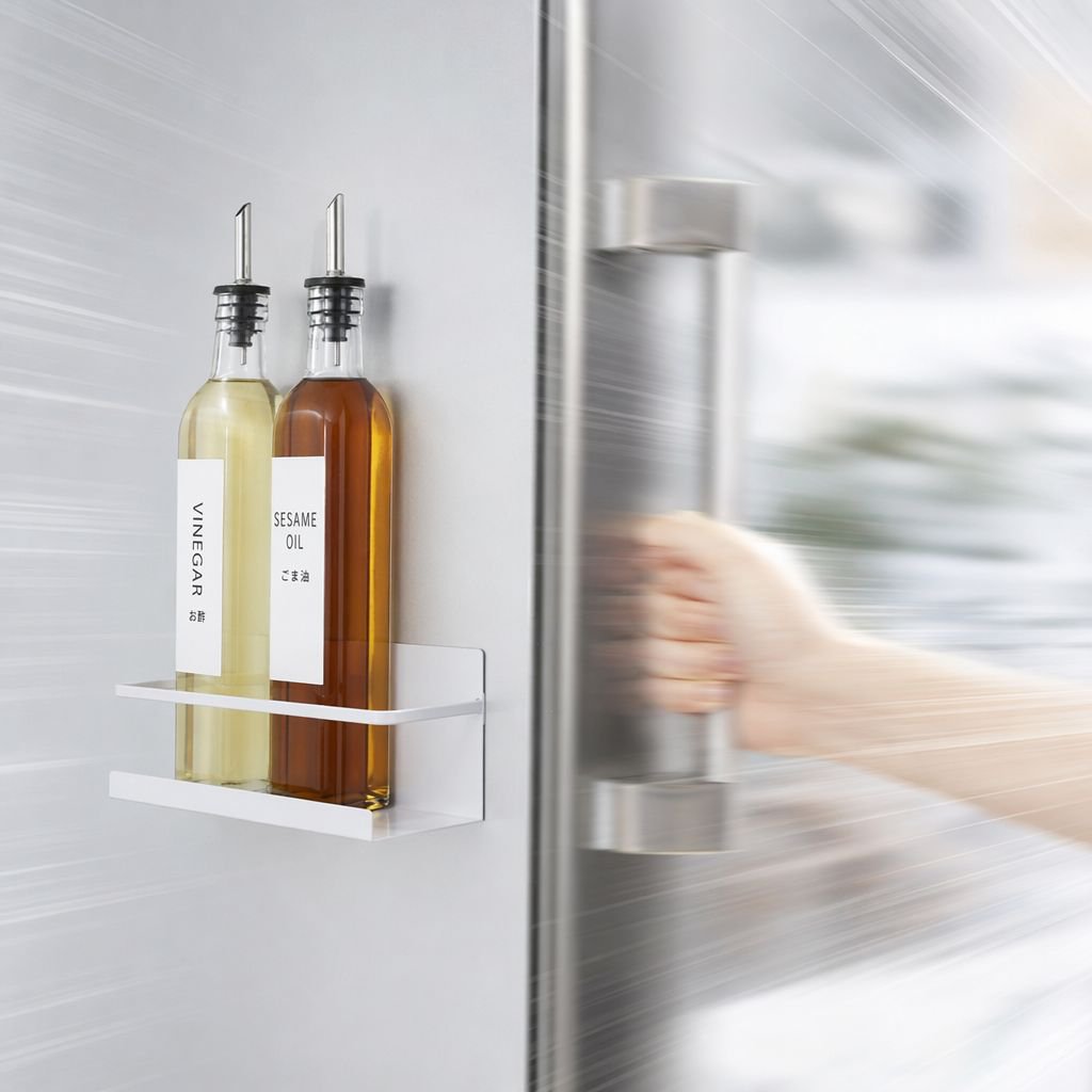 キッチン用品ハンガー 冷蔵庫横収納ラック