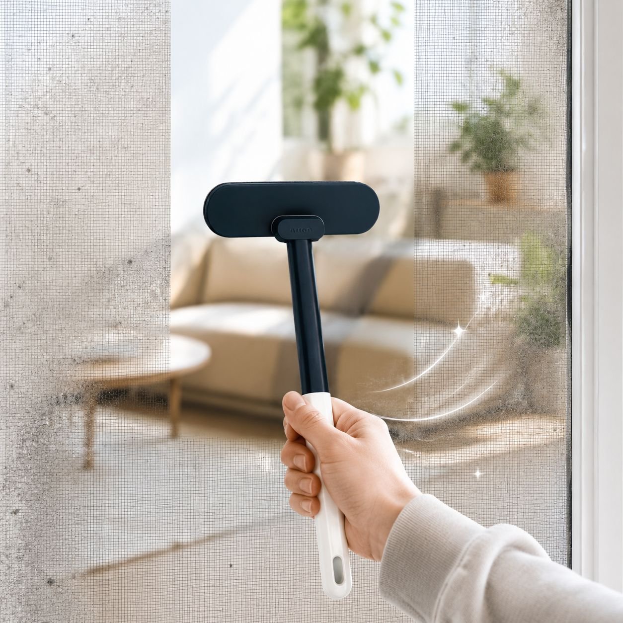 Abnehmbare Sofa-Bürste mit langem Griff und verbreiteter, feiner Bürstenfläche