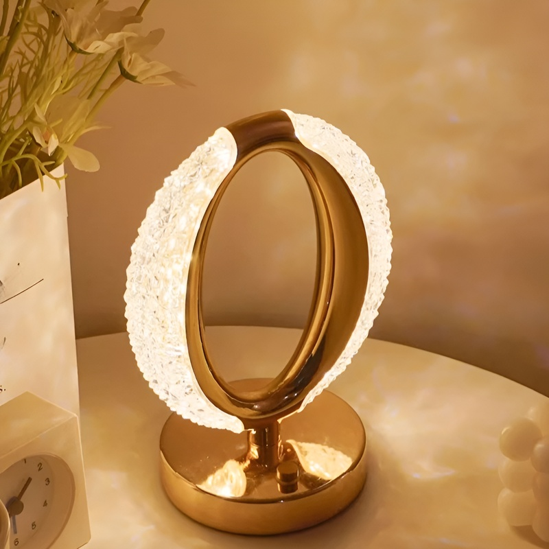 Touch-sensitive acrylic table lamp