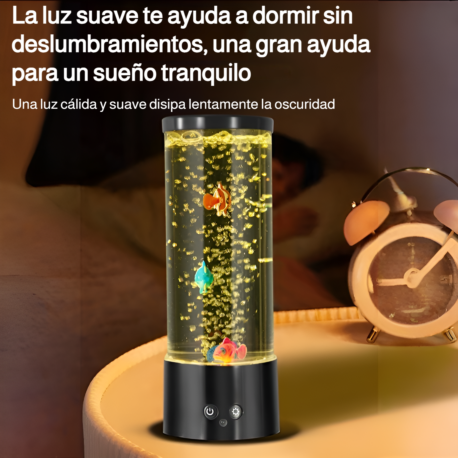 Lámpara de pez burbuja JMY LED de alto brillo, luz nocturna USB, adornos creativos para habitación d
