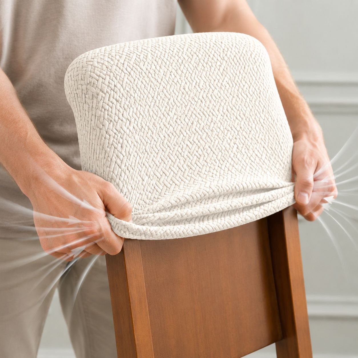 Durable hotel chair with elegant high back design