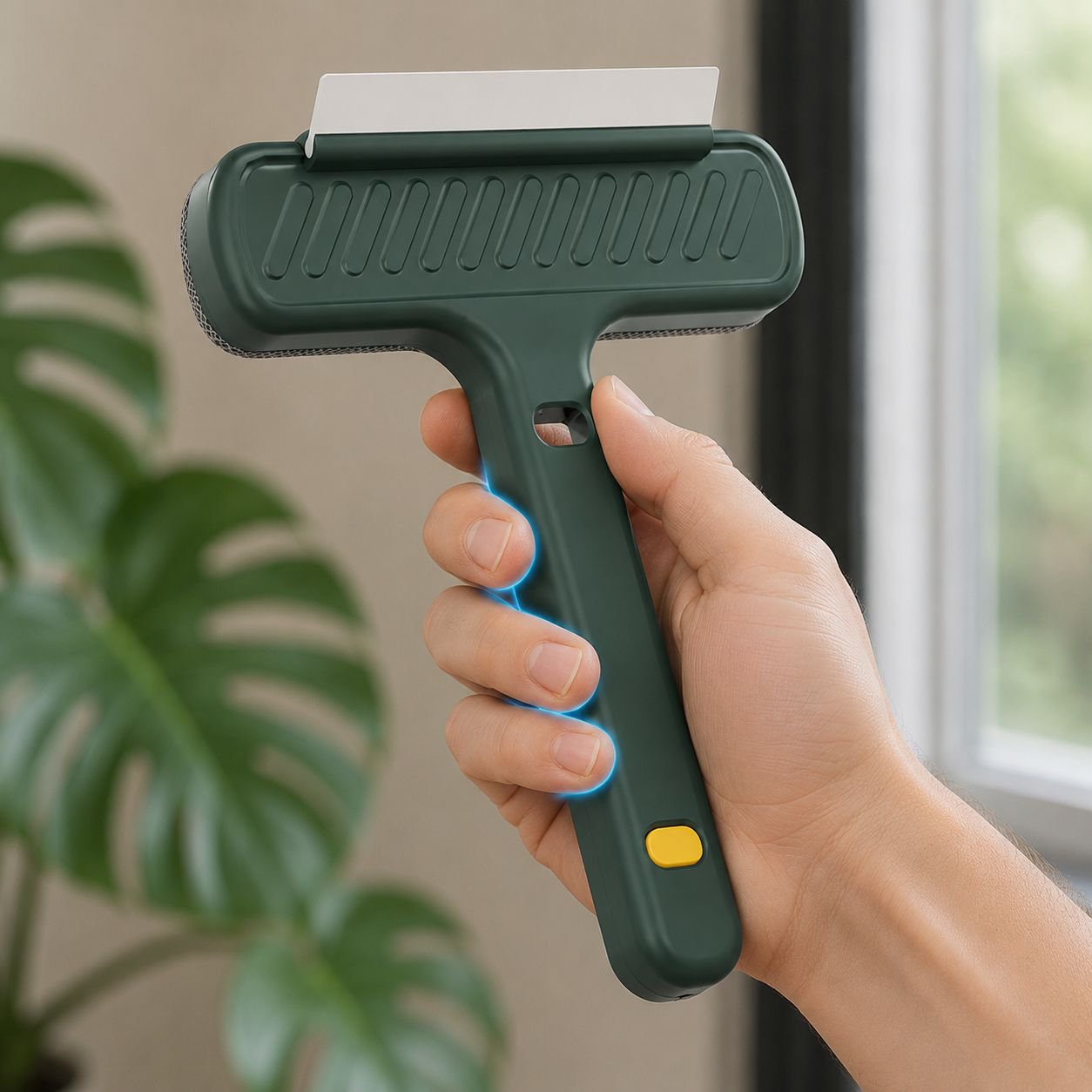 Practical screen cleaning brush removing dust from a phone
