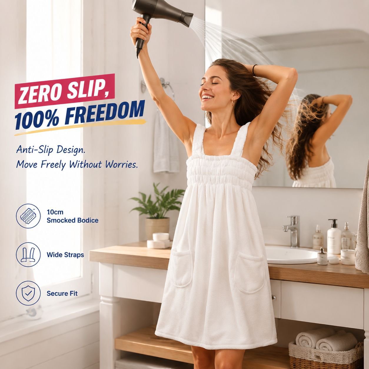 Women's Multi-purpose Bath Skirt Absorbent Bath Towel Robe 2022 New