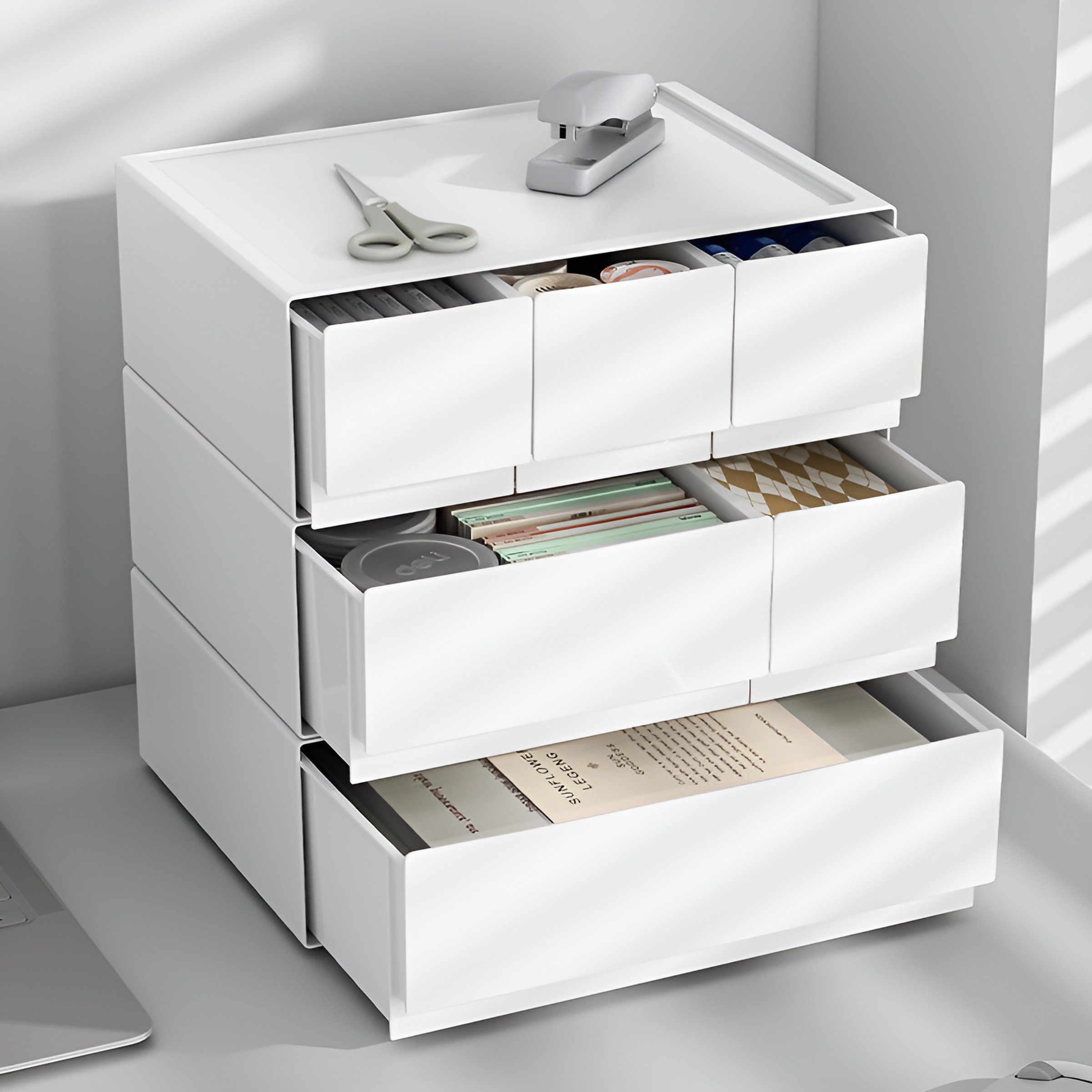 Stapelbare Schubladenbox für Kosmetik und Schmuck