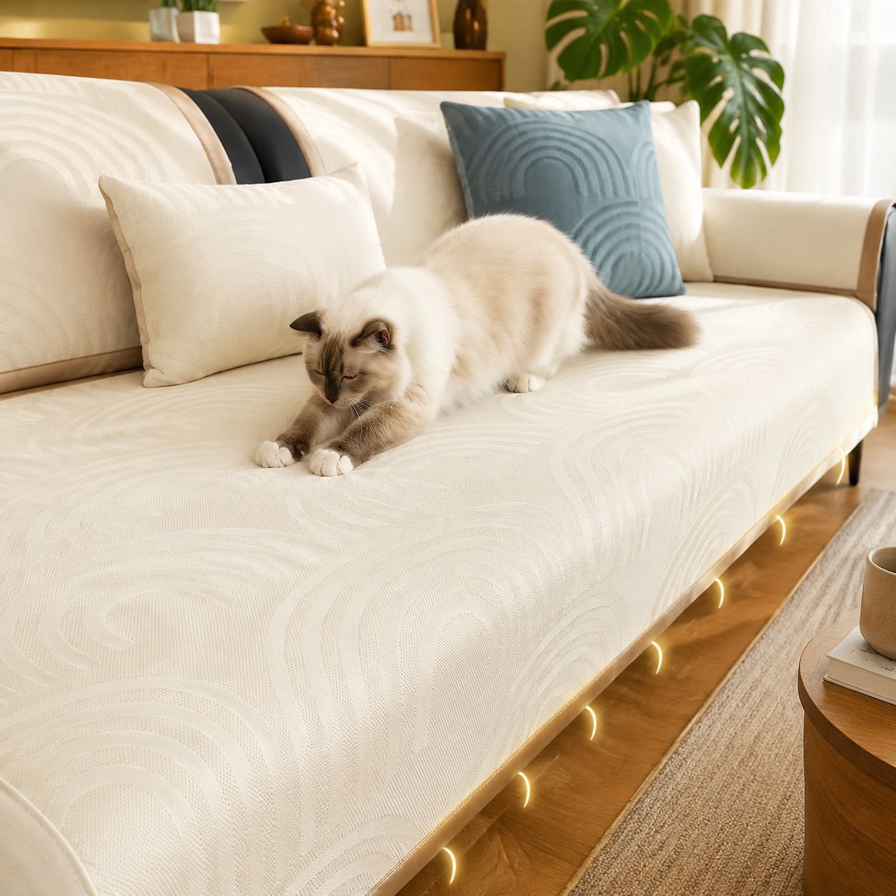 Highend ice silk light luxury sofa cushion