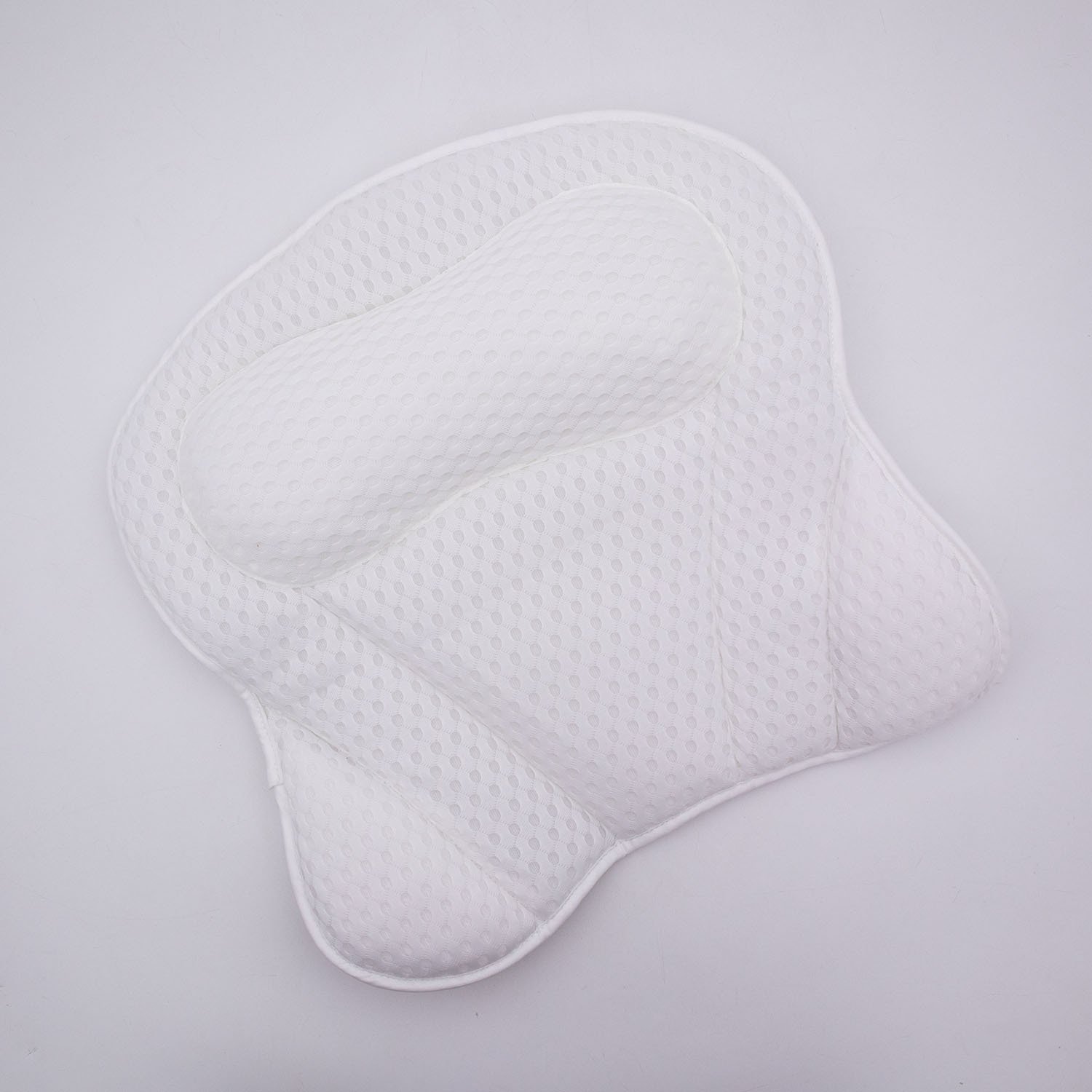 Quick-drying bath pillow with hooks