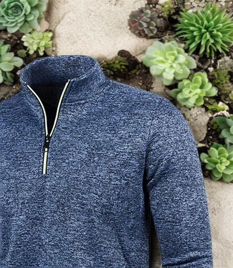 남성 집업 니트 코트 디테일 사진