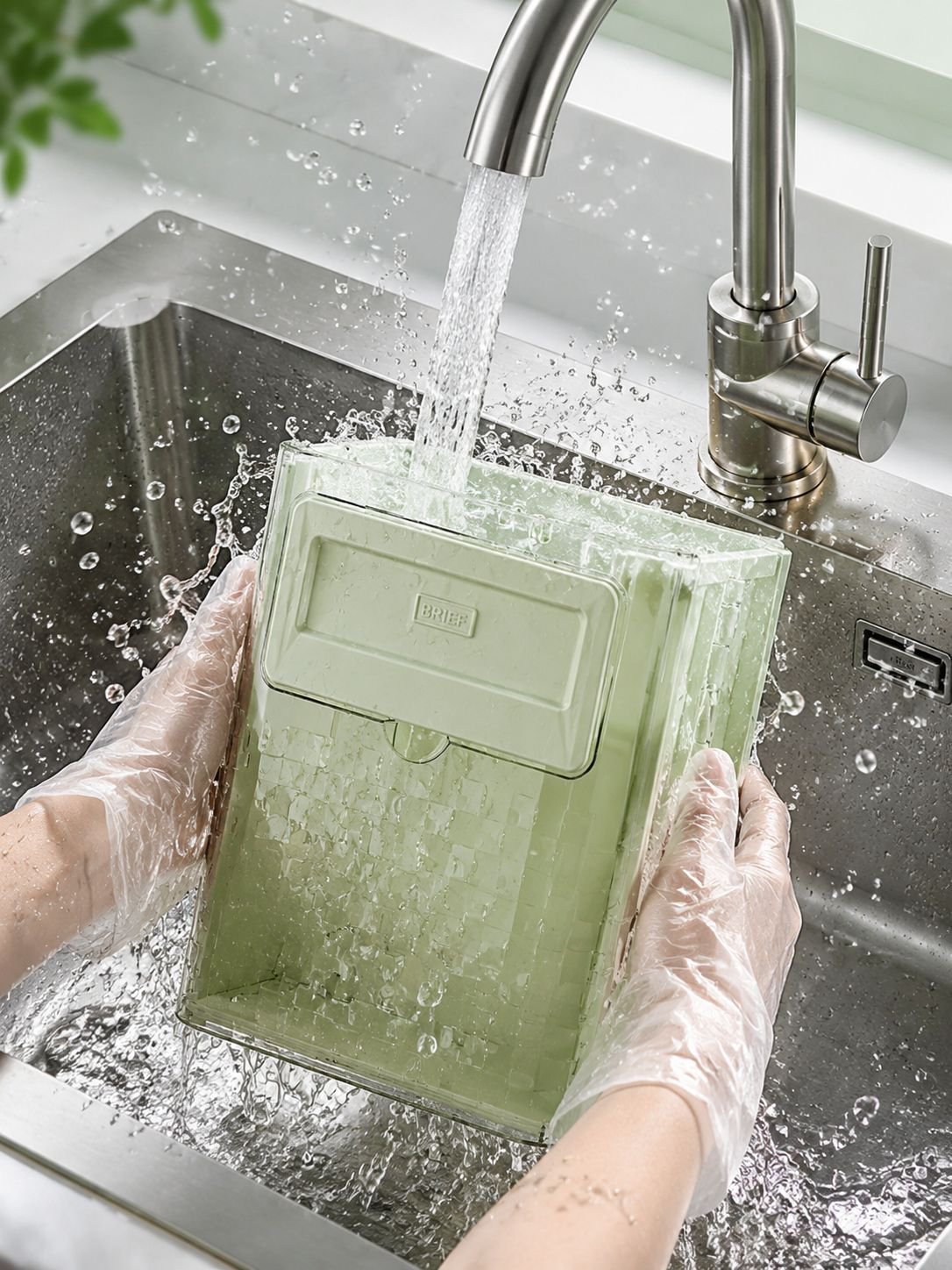 Multi-purpose hanging trash can for home kitchens
