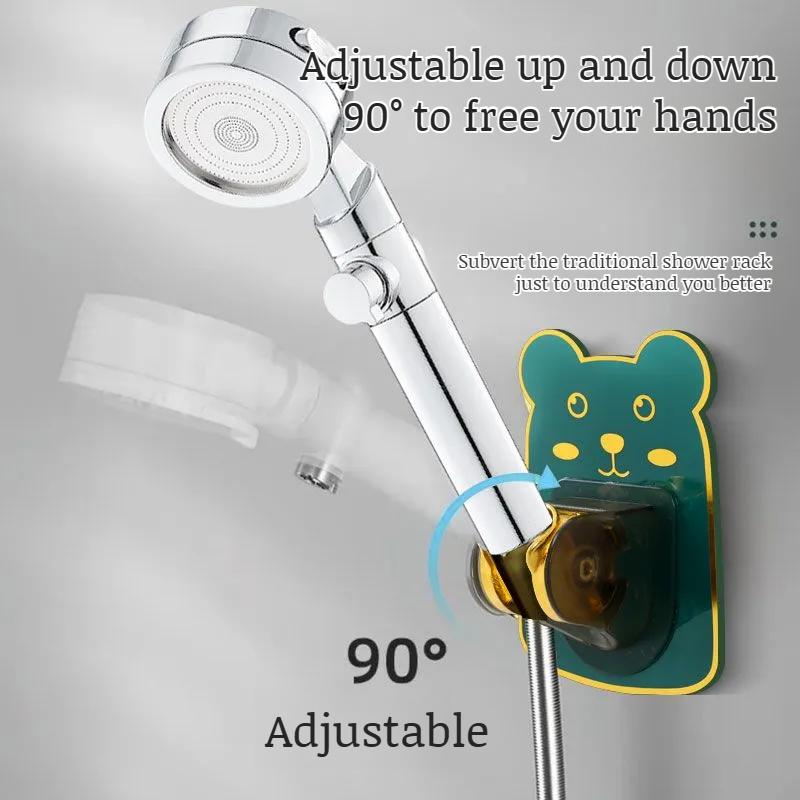 Fixed nopunch adjustable shower head base