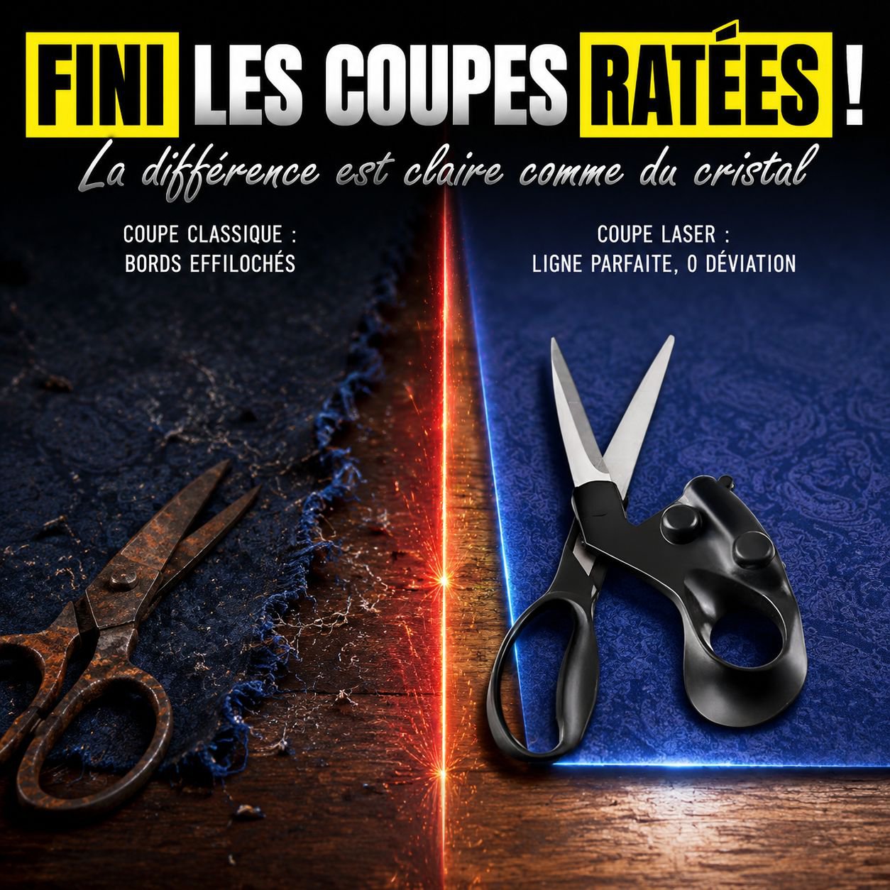 Ciseaux à laser infrarouge pour la coupe de vêtements
