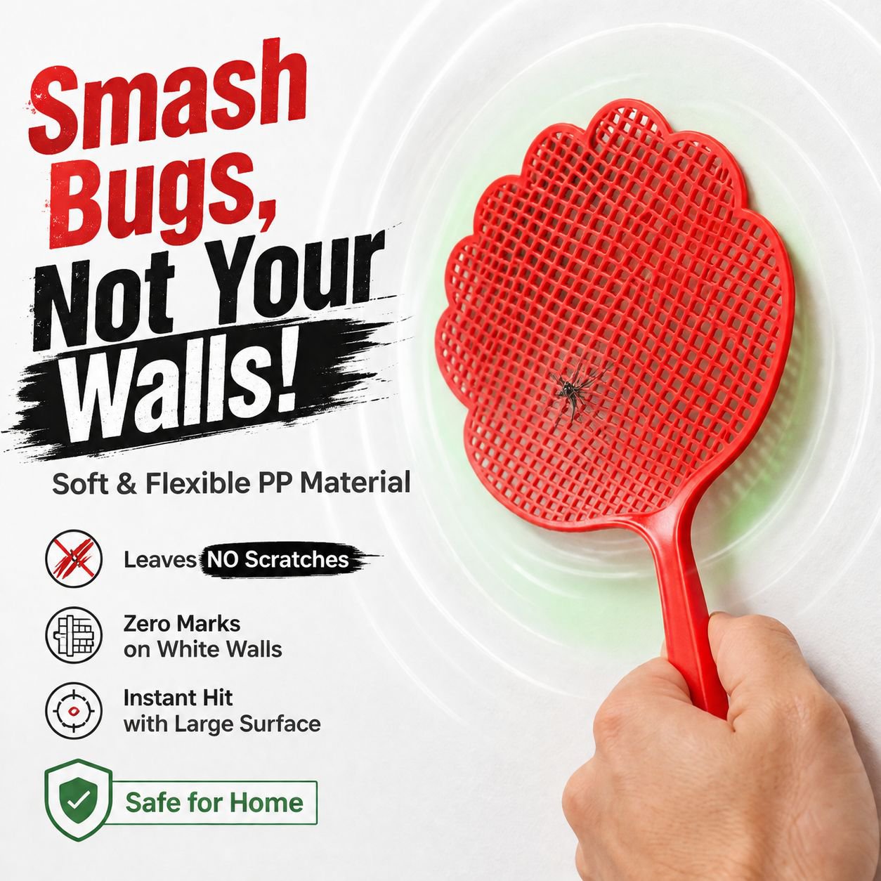 Manual Plastic Mosquito and Fly Swatter