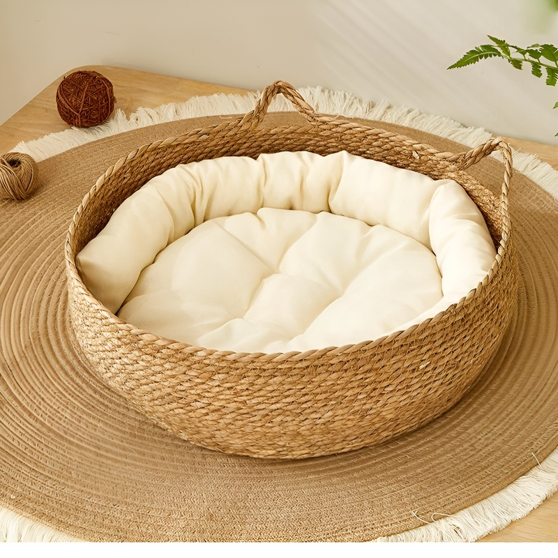 ที่นอนแมวหวายสานขนาดใหญ่