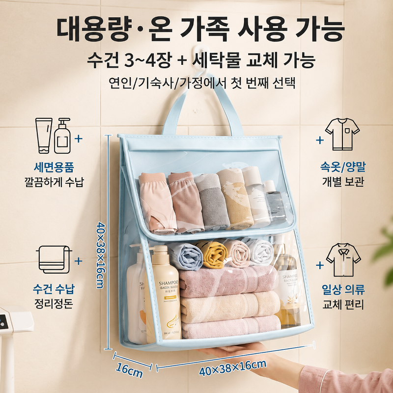 JMY-욕실 방수 수납 걸이 주머니