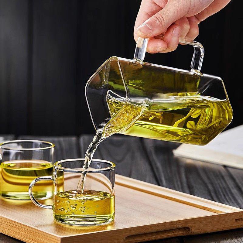 Glass Tea Pitcher and Infuser Cup Set