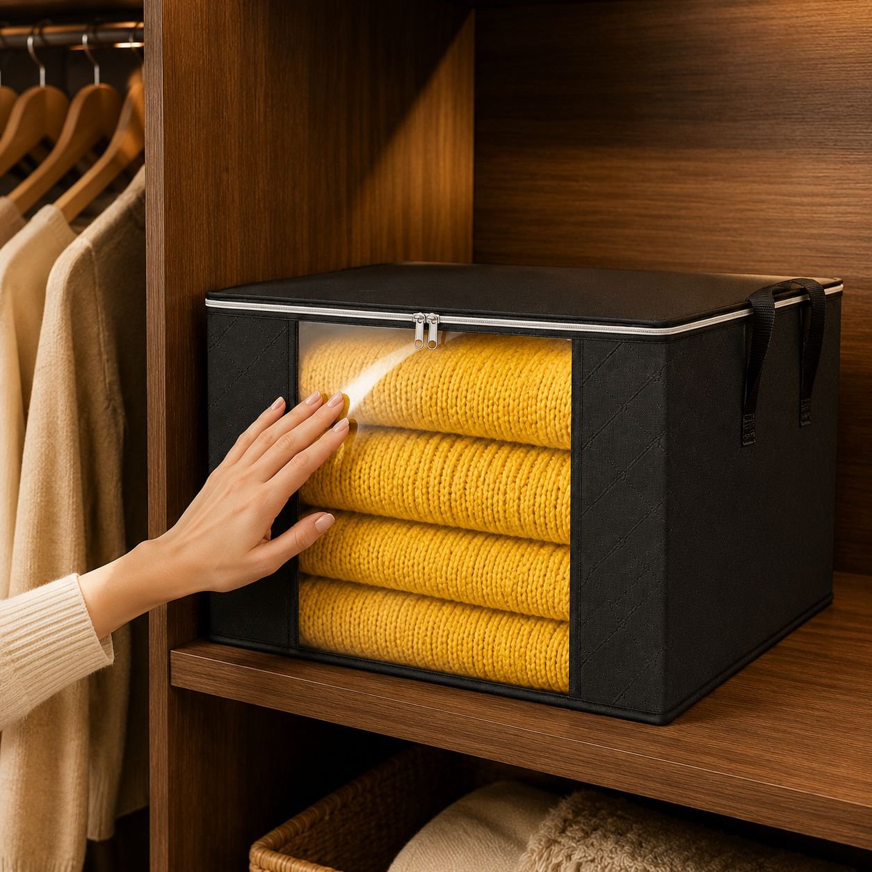 Mildew resistant storage bag with sturdy handles