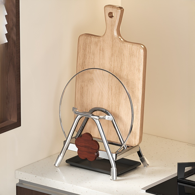 多機能ヴィンテージスタイルの厚みのあるブナ材まな板ラック