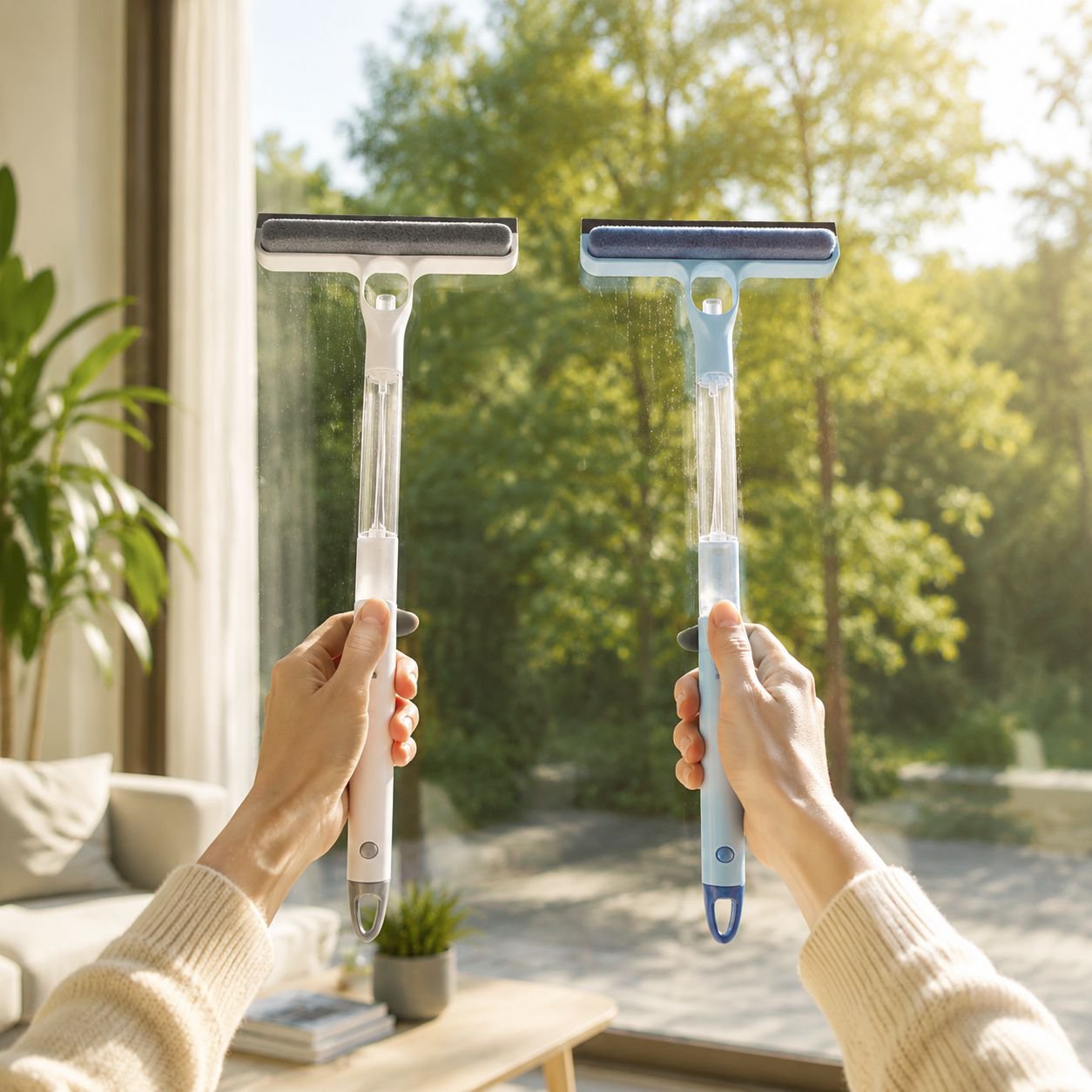 Easy-to-refill spray bottle for cleaning solution