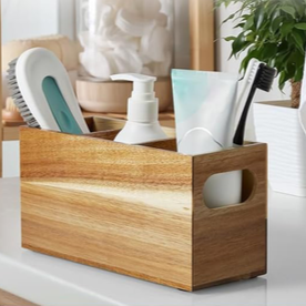 ポータブルで便利な木製収納ボックスの持ち手