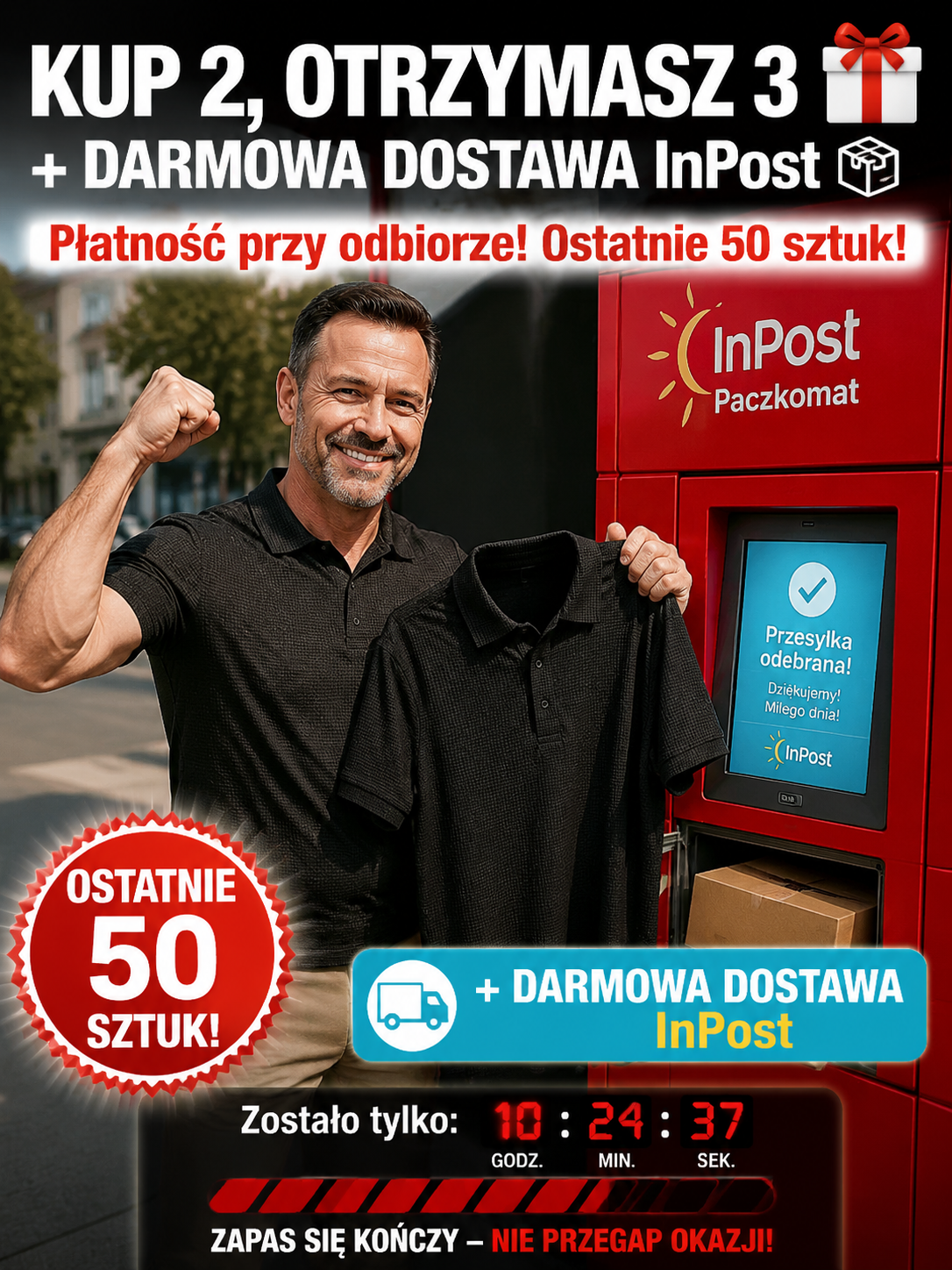 Męska koszulka z krótkim rękawem z bambusowego jedwabiu.