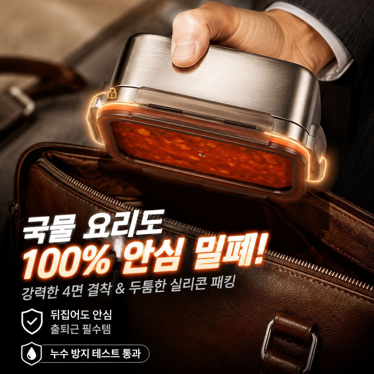 304 스테인리스 장방형 밀폐 보관 용기