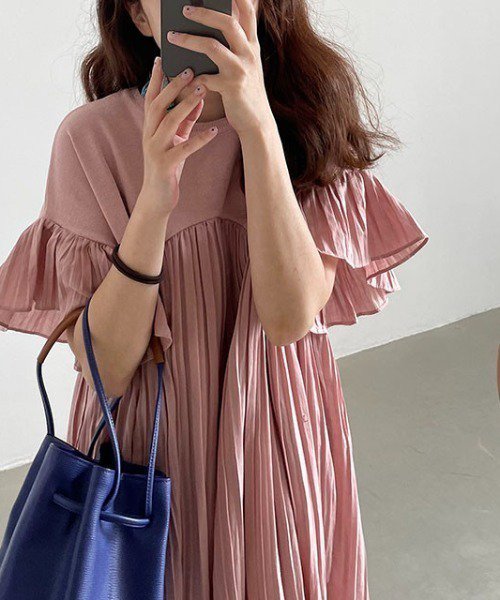 체형 커버에 좋은 루즈핏 주름 원피스