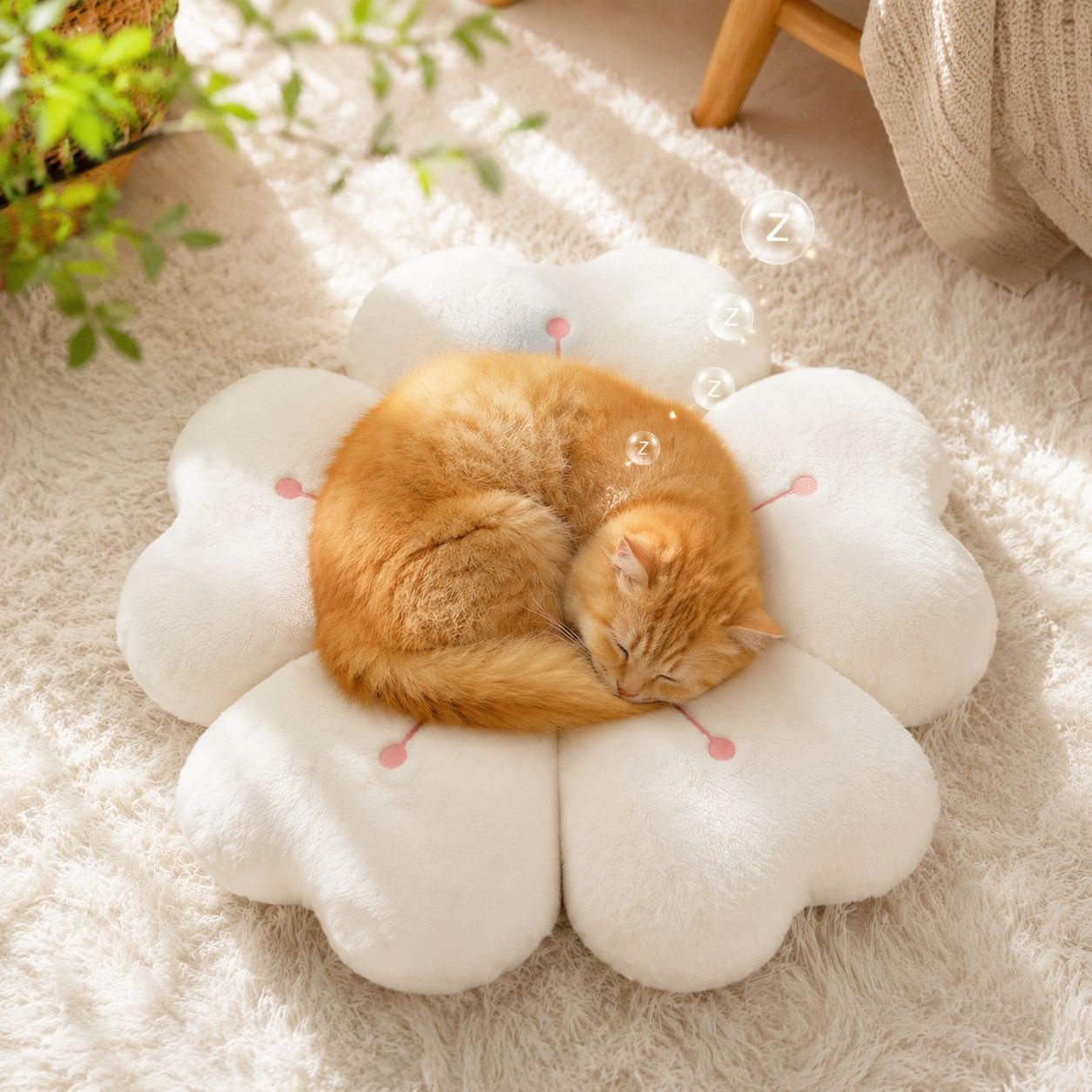 Plush Flower Cushion