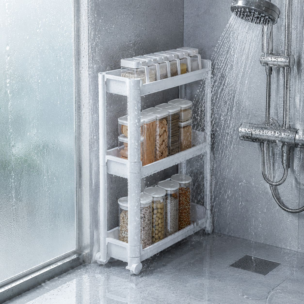 Bathroom Mobile Storage Rack